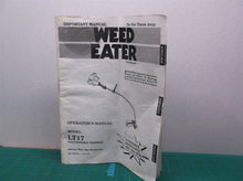 Weed Eater LT17 Gas Trimmer manual only