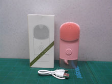 sonic facial cleansing brush silicone rechargeable pink