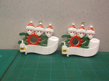2 Comical Christmas Tree 2020 Ornaments White Skin w Toilet Paper 3 Family Names