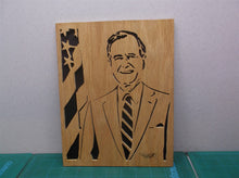 George Bush 8x10 cnc wood art MR1