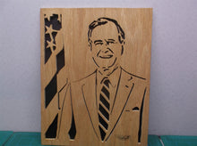 George Bush 8x10 cnc wood art MR1