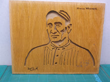 Honus Wagner 8x10 cnc Darker wood art MR1