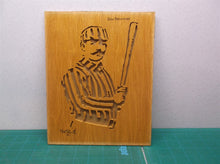 Dan Brouthers 8x10 cnc darker wood art MR1