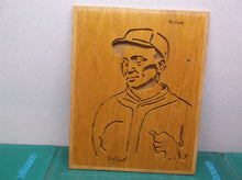 Ty Cobb 8x10 cnc darker wood art MR1