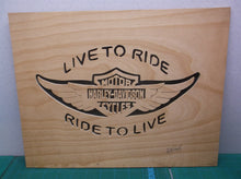 Live to ride to live 11x14 cnc wood art MR1