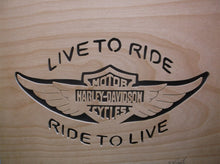 Live to ride to live 11x14 cnc wood art MR1