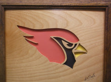 Cardinals 10x12 Framed cnc wood art MR1