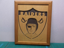 Oakland raiders 10x12 Framed cnc wood art MR1