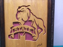 Mississippi state bulldog 10x12 Framed cnc wood art MR1