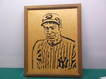 Joe DiMaggio 12.5x15.5 Framed cnc wood art MR1