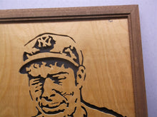 Joe DiMaggio 12.5x15.5 Framed cnc wood art MR1