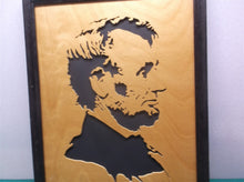 Abraham Lincoln 12x15 Framed cnc wood art MR1