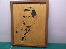 Bogie & Bacall 12.5x15.5 Framed light wood cnc wood art MR1
