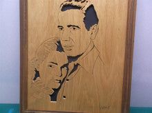 Bogie & Bacall 12.5x15.5 Framed light wood cnc wood art MR1