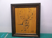 Deer 10.5x12.5 Framed cnc wood art MR1