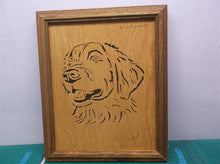 Golden Retriever 9.5x11.5 Framed cnc wood art MR1