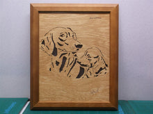 Dachshund 9.5x11.5 Framed cnc wood art MR1