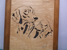 Dachshund 9.5x11.5 Framed cnc wood art MR1