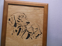 Dachshund 9.5x11.5 Framed cnc wood art MR1