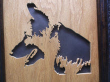 German shepherd 10 3/4 x12 3/8 Framed cnc wood art MR1