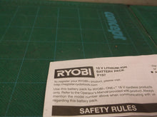 GENUINE OEM RYOBI P197 LITHIUM-ION LI-ION 18V ONE+ 4.0Ah BATTERY MANUAL ONLY