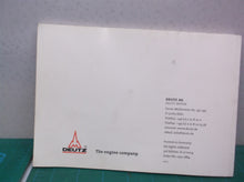 Deutz ag spare parts manual tn 0312 1884 manual only