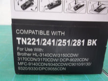 TN221 / 241 / 251 / 261 / 281 / 291 Black BK Ink Cartridge for Brother