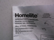 Homelite de 26 cc string trimmer manual only