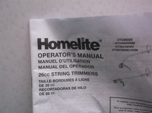 Homelite de 26 cc string trimmer manual only