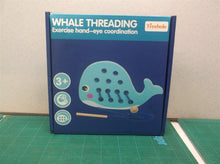 Wooden Lacing Whale Threading Toys Wood Block Puzzle Car Airplane Montessori