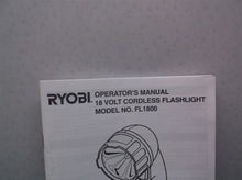 Ryobi FL1800 18V Swivel Head Flash Light Flashlight manual Only