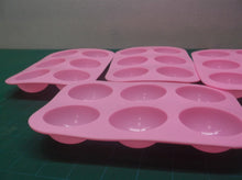 6-Cavity 4 Pack Semi Sphere Circle Silicone Baking Mold, round baking mold Pink