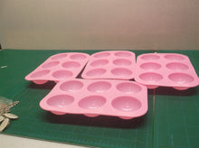 6-Cavity 4 Pack Semi Sphere Circle Silicone Baking Mold, round baking mold Pink