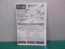 Ryobi 25cc 2 cycle string trimmers manual only