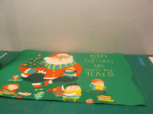 4 Pack Christmas Green(Ornaments, presents & Santa) Placemats Washable