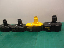 LOT OF 4 DEWALT 18V NICAD BATERIES FOR CORES OF SALVAGE