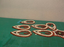 Handicraft Diwali 6 Pcs Set Acrylic Rangoli Alpana (Red)