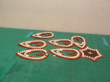 Handicraft Diwali 6 Pcs Set Acrylic Rangoli Alpana (Red)