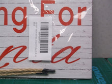 12" x 6" - Decorative Wood-" Waiting for Santa"- Sign