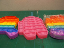 3 Push Pop Bubble It Rainbow Silicone (1 PINK) Sensory Fidget Toy Stress Relief