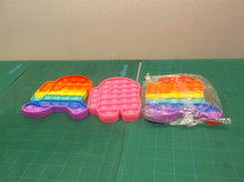 3 Push Pop Bubble It Rainbow Silicone (1 PINK) Sensory Fidget Toy Stress Relief