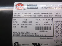 US Motors 1/2 Hp General Purpose Polyphase Motor 208-230-460V 3 Ph 1725-OPEN BOX