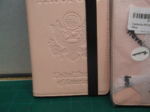 Travelambo Lot of 2 salmon PASSPORT COVER/CASE RFID LEATHER BLOCKING - STRAP