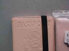 Travelambo Lot of 2 salmon PASSPORT COVER/CASE RFID LEATHER BLOCKING - STRAP