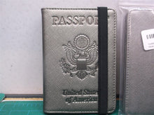 Travelambo- Lot of 2- (pewter)PASSPORT COVER/CASE -RFID LEATHER BLOCKING - STRAP