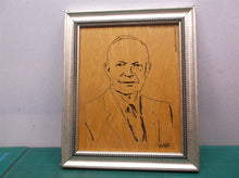 President Dwight D. Eisenhower- wood framed art 11x14 MR1