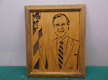 President George Bush- wood framed art 11x14 MR1