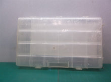 24 Compartment Clear Plastic Storage Container Small Parts Adjustable Dividers