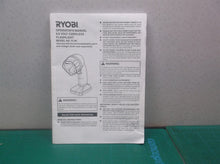 Manual only for Ryobi 9.6V Swivel Head Flashlight Worklight FL96