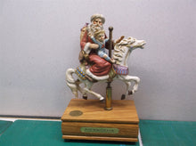A visit from St. Nicholas- Carousel horse w/child** Music box does not play**